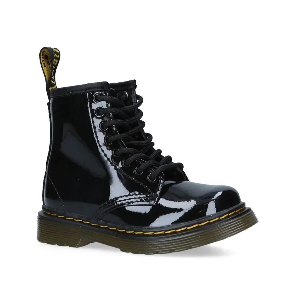 Dr. Martens NWT Sinclair Bex Patent Leather Boots Black Youth US Boys 5 Girls 6